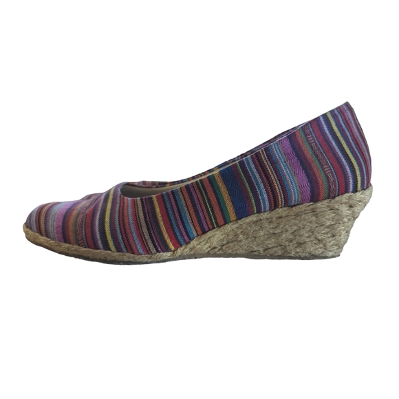 ✨LIKE NEW✨ Women's/Beacon/Espadrilles/Rainbow/Guatemalan/Stripe/Canvas/Sz 10 - Picture 8 of 9